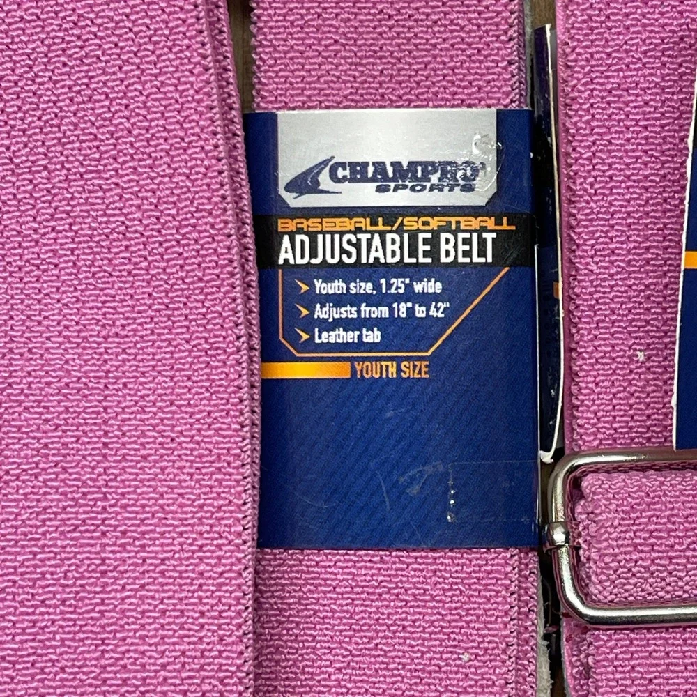 Champro Sports Youth Pink Baseball Softball Adjustable Belts Pack of 4 A060Y
